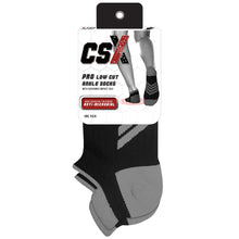 CSX X100 Pro Low Cut Ankle Socks Silver on Black