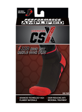 CSX X110 High Cut Red on Black Ankle Sock PRO Package