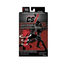 CSX 15-20 mmHg Black on Red Compression Socks Packaging