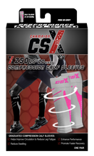 CSX Pink on Gray Compression Calf Sleeves Packaging
