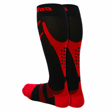 CSX 15-20 mmHg Compression Socks Red on Black
