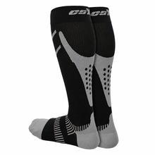 CSX 15-20 mmHg Compression Socks Silver on Black