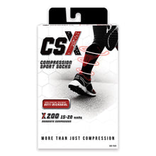 CSX 15-20 mmHg Compression Socks Green on Black
