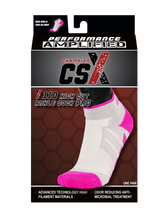CSX X110 High Cut Pink on Gray Ankle Sock PRO Package