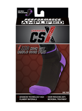 CSX X110 High Cut Purple on Black Ankle Sock PRO Package