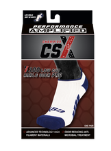 CSX X100 Low Cut Navy on White Ankle Socks PRO Package