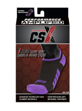 CSX X100 Low Cut Purple on Black Ankle Socks PRO Package