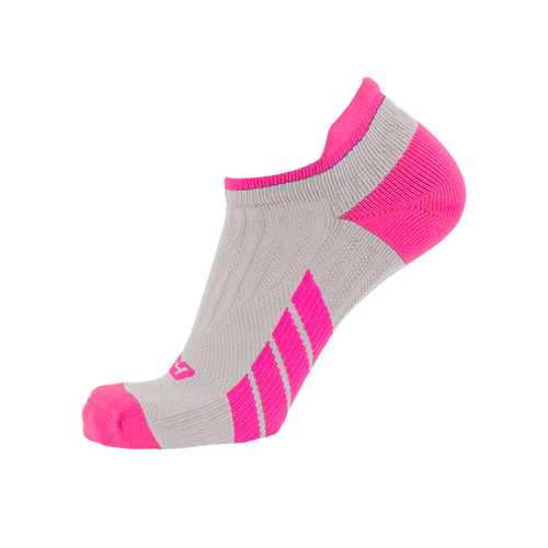 CSX X100 Low Cut Pink on Gray Ankle Socks PRO