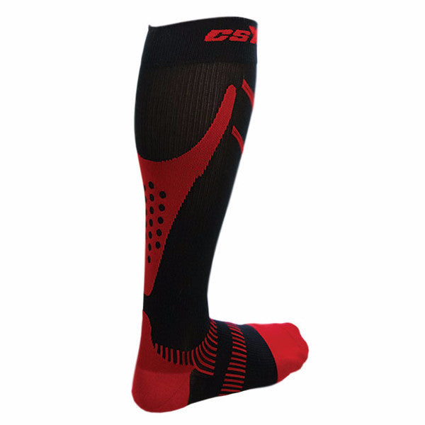 CSX Compression Socks Red on Black, 15-20 mmHg – Champion CSX